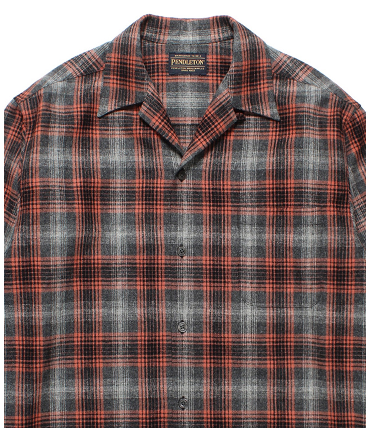 トップス WACKOMARIA PENDLETON OMBRE CHECK SHIRT 1 PENDOLTON / WOOL OMBRE CHECK OPEN COLLAR SHIRT (TYPE-1