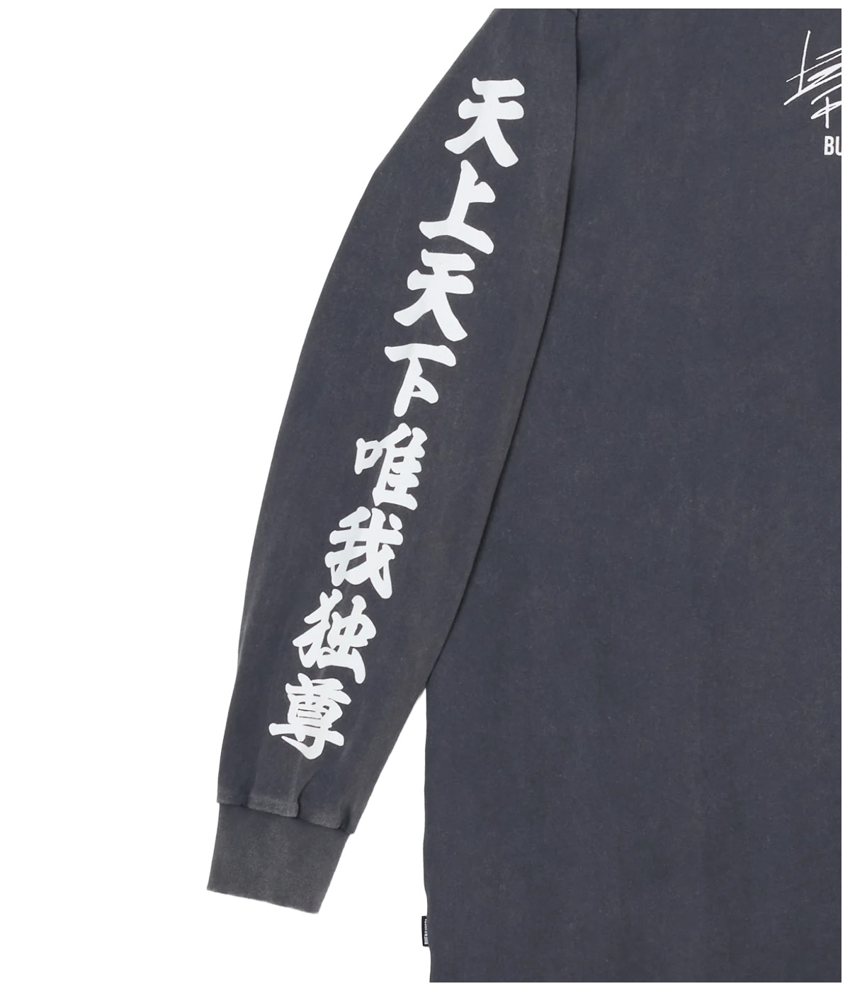 Rolling stones rip&tongue pigment L/S tee【BLACK】｜BUENA VISTA