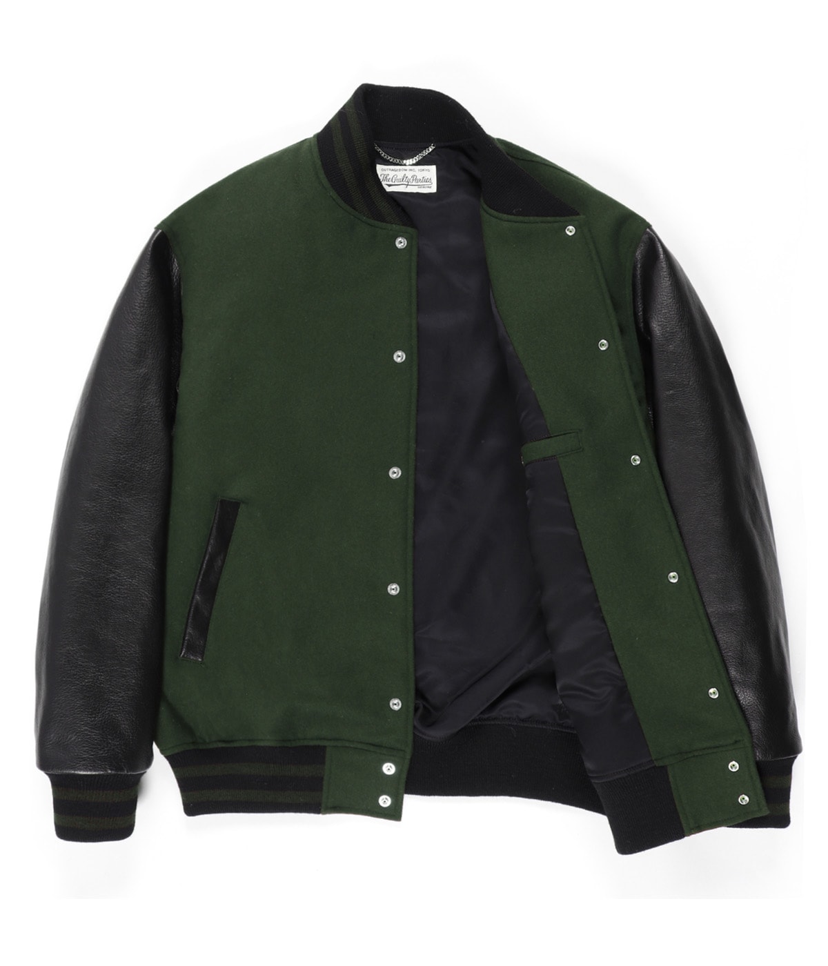 LEATHER VARSITY JACKET (TYPE-2)【GREEN】｜WACKO MARIA｜MELTING POT