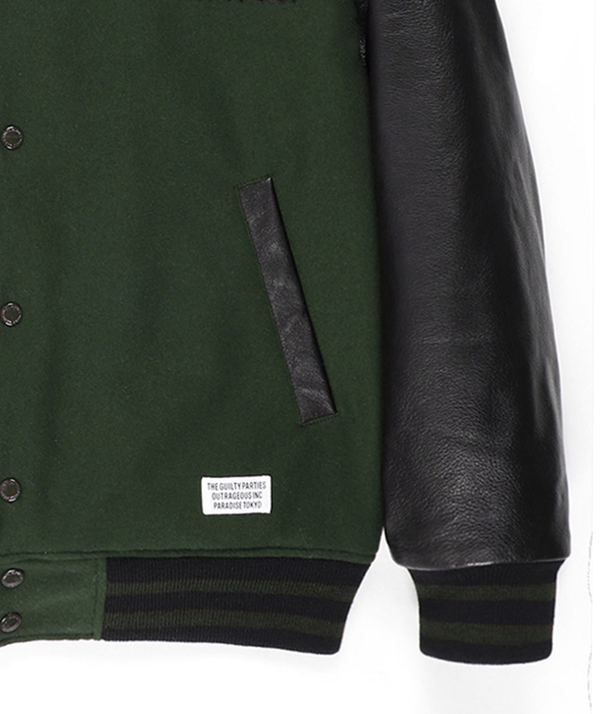LEATHER VARSITY JACKET (TYPE-2)【GREEN】｜WACKO MARIA｜MELTING POT