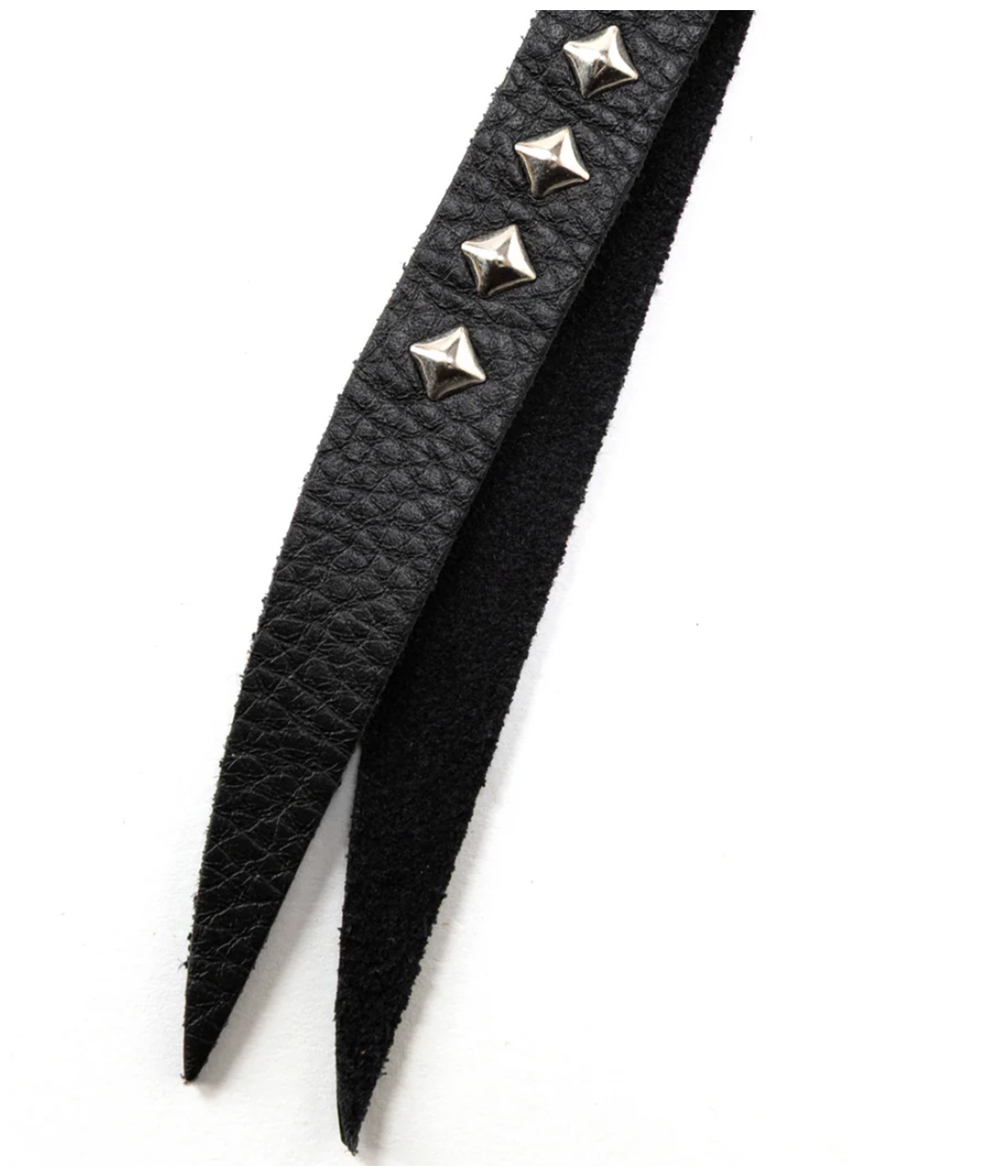 STUDS LEATHER SHORT KEY RING【BLACK】｜CALEE｜MELTING POT（正規