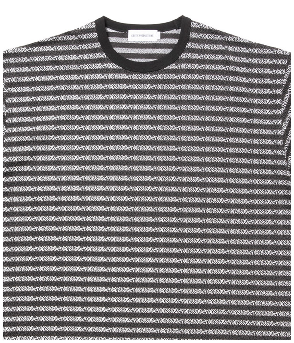 Supima Jacquard Border S/S Tee【BLACK】｜COOTIE PRODUCTIONS