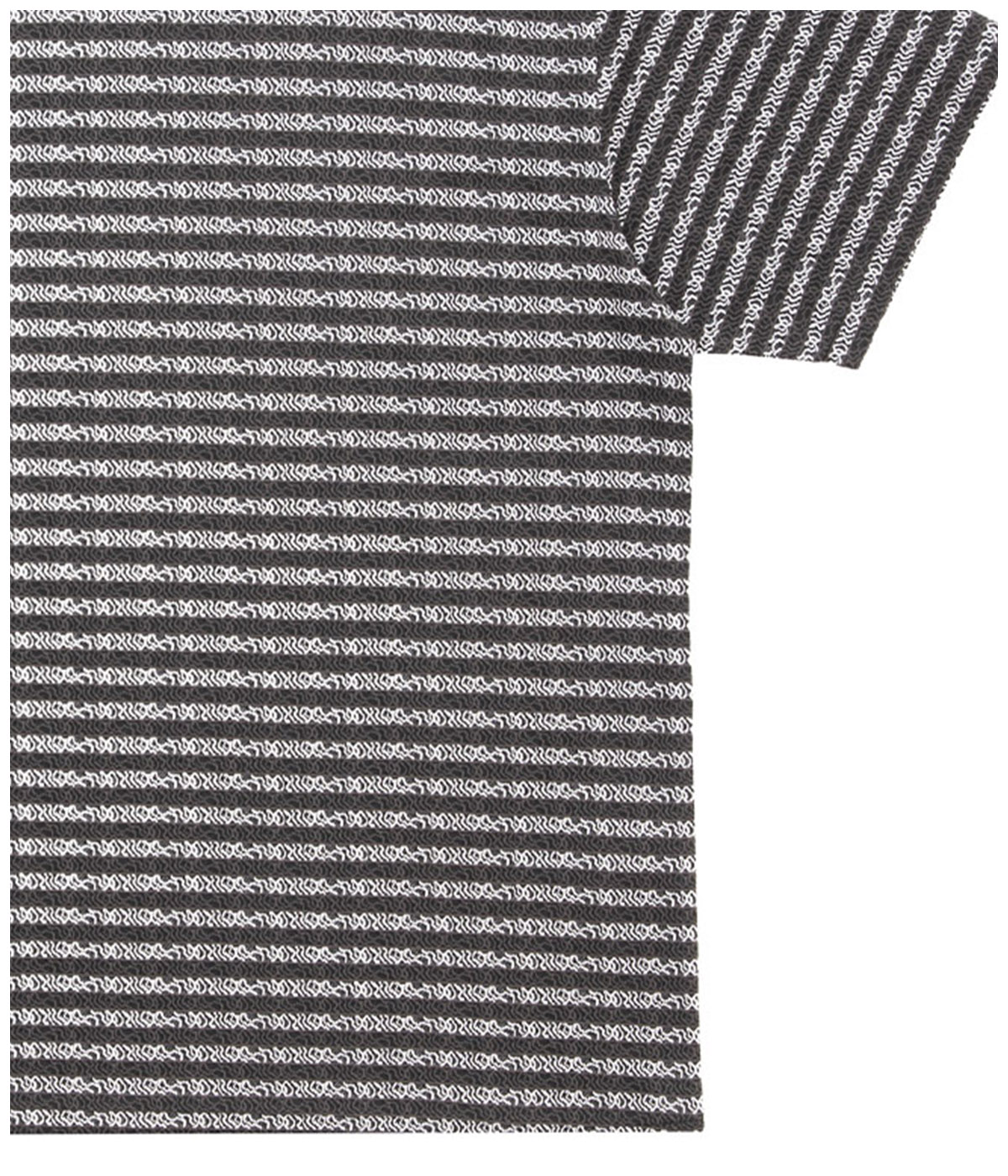Supima Jacquard Border S/S Tee【BLACK】｜COOTIE PRODUCTIONS