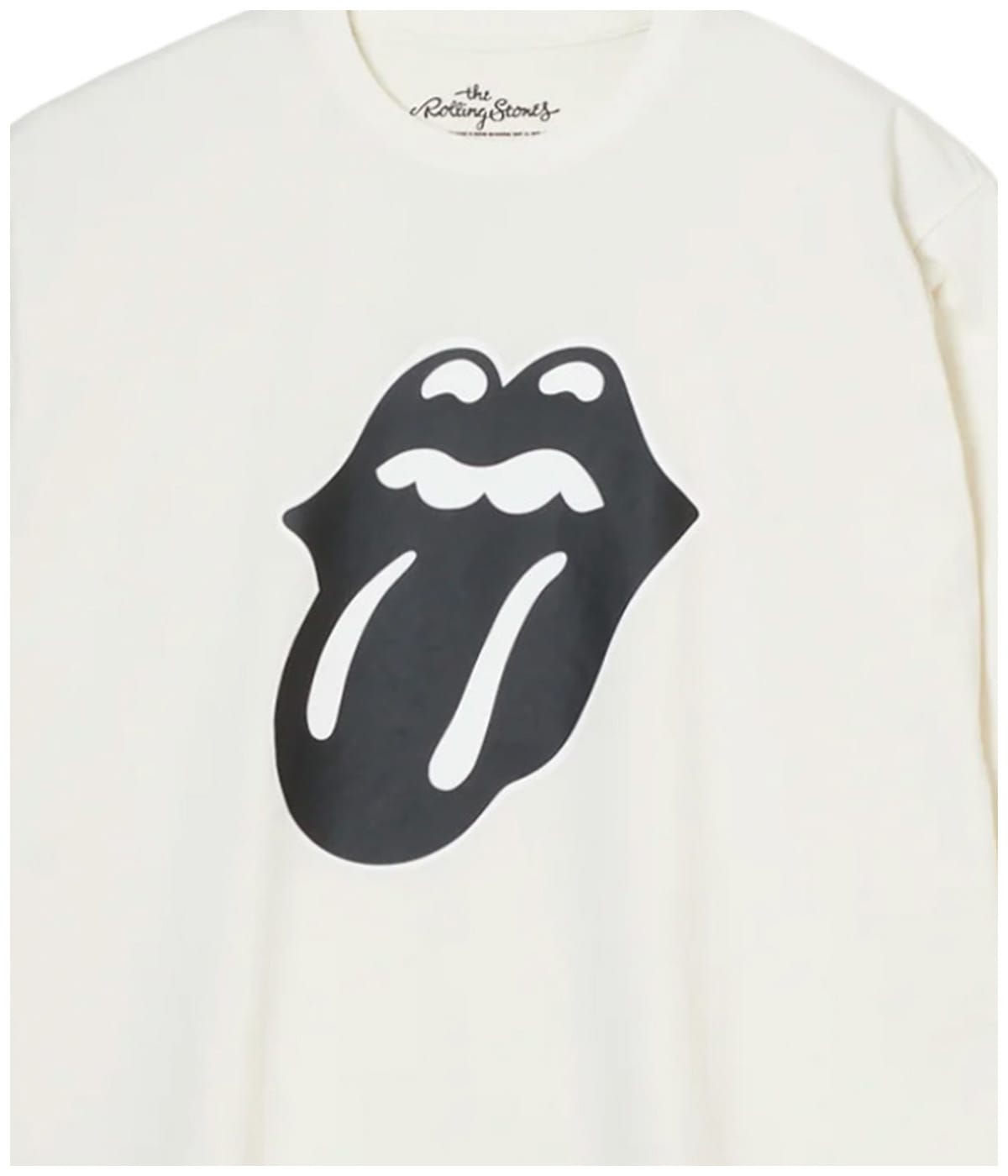 ローリングストーンズ ロンT 90s00sAuthentic Pigment Rolling stones rip&tongue pigment L/S tee【WHITE】｜BUENA VISTA