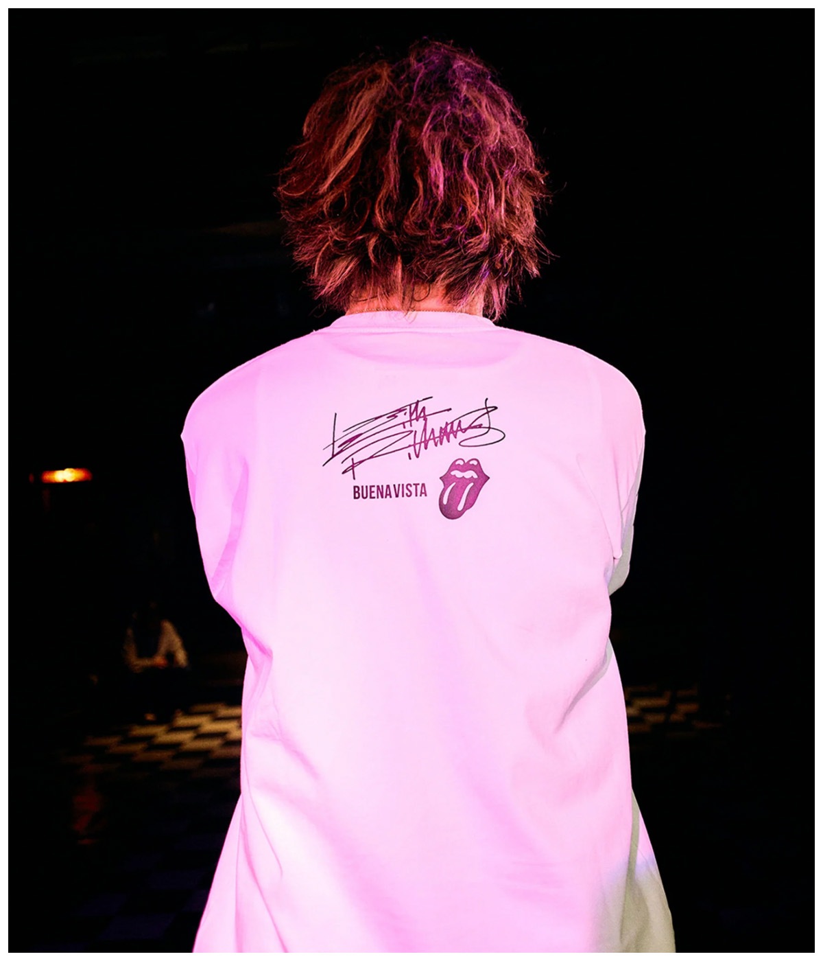 Rolling stones rip&tongue pigment L/S tee【WHITE】｜BUENA VISTA