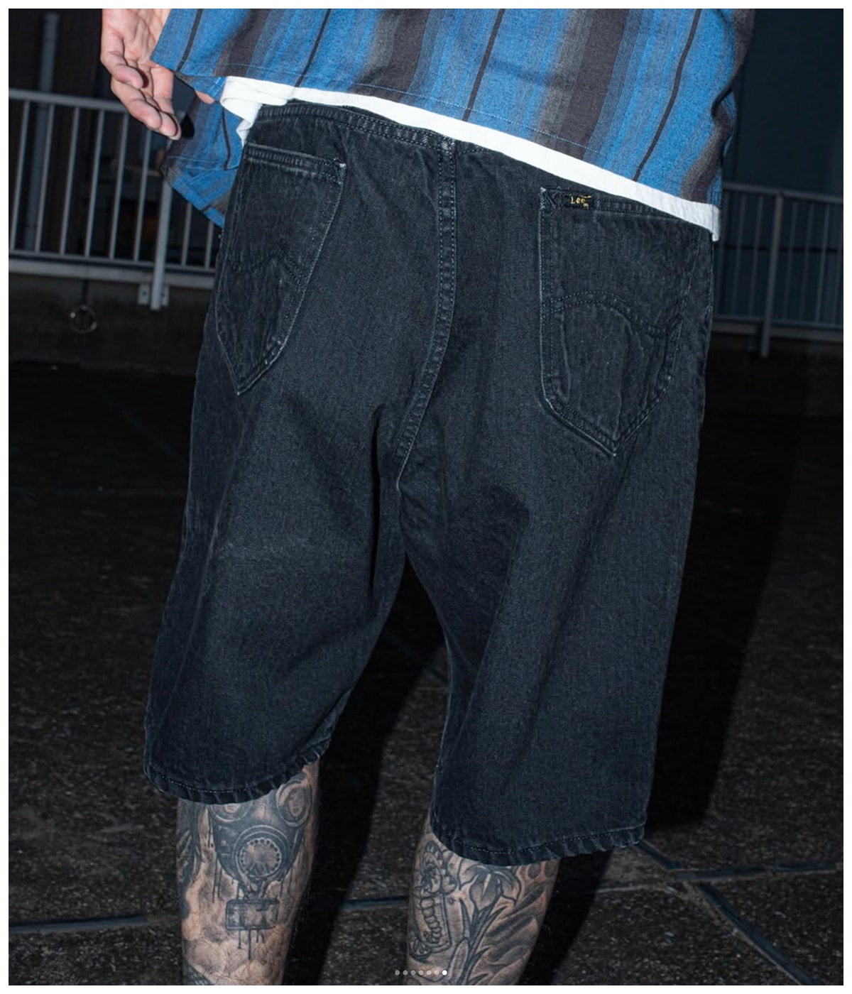 LEE / WASHED DENIM SHORTS【BLACK】|WACKO MARIA|MELTING POT(正規 LEE / WASHED DENIM SHORTS【BLACK】|WACKO MARIA|MELTING POT(正規