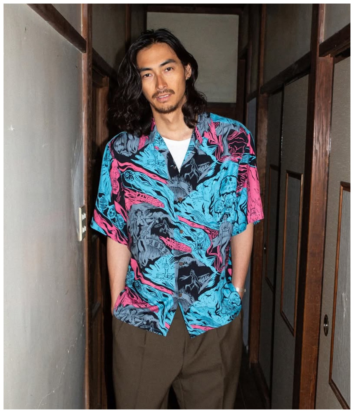 HAWAIIAN SHIRT (TYPE-1)【BLUE】｜WACKO MARIA｜MELTING POT（正規