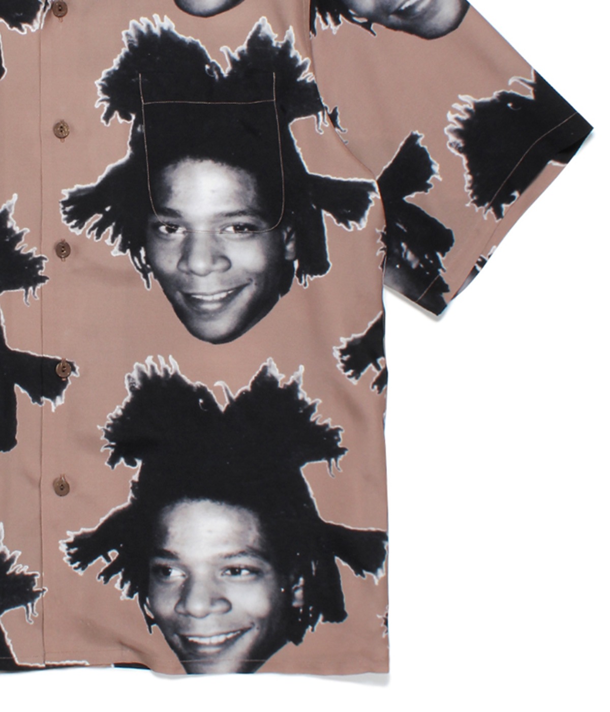 JEAN-MICHEL BASQUIAT / S/S HAWAIIAN SHIRT (TYPE-1)【BROWN