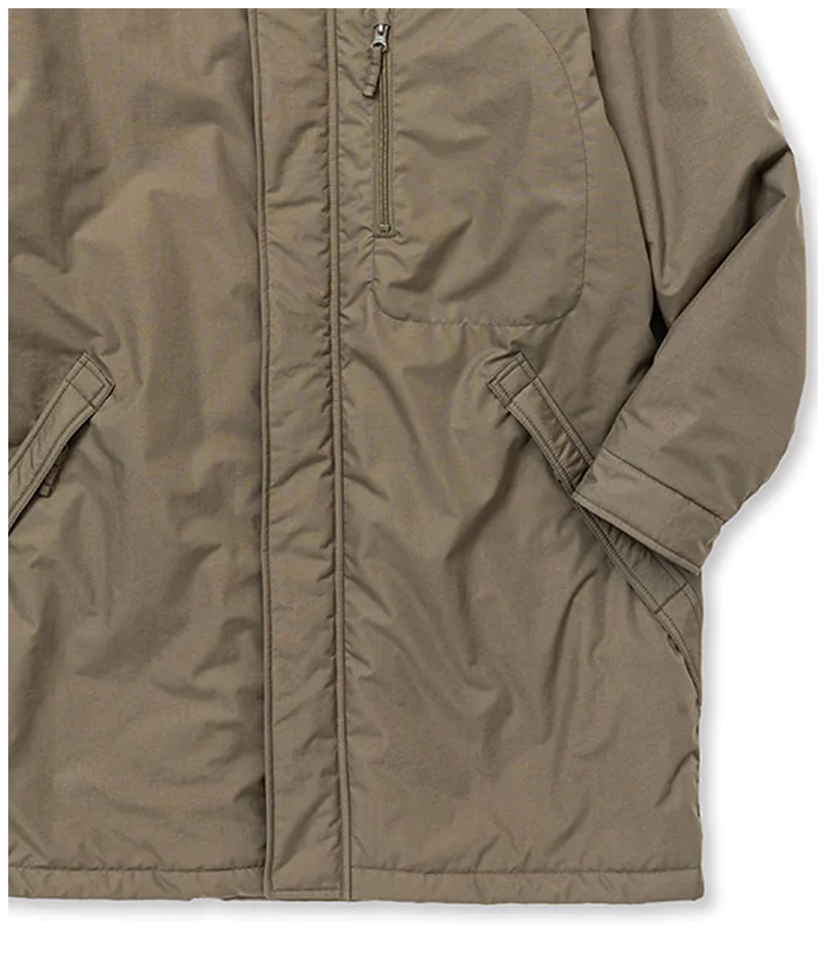 TASLAN NYLON PADDED COAT【GRAY】