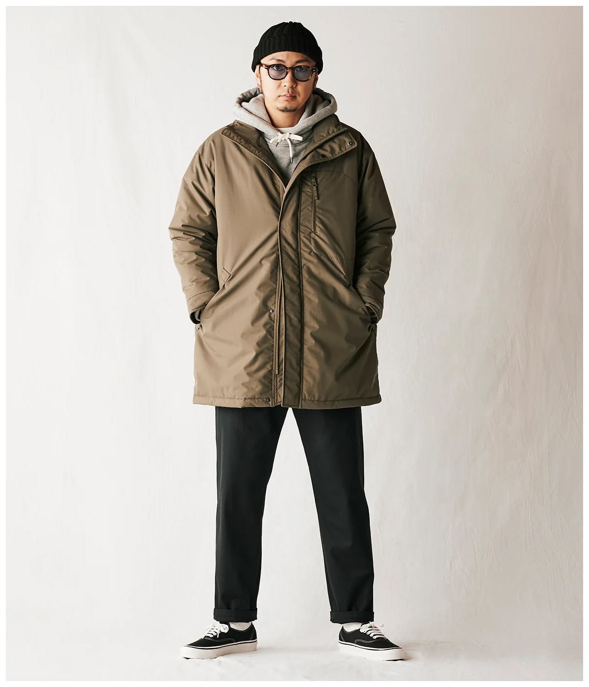 TASLAN NYLON PADDED COAT【GRAY】｜CALEE｜MELTING POT（正規取扱店