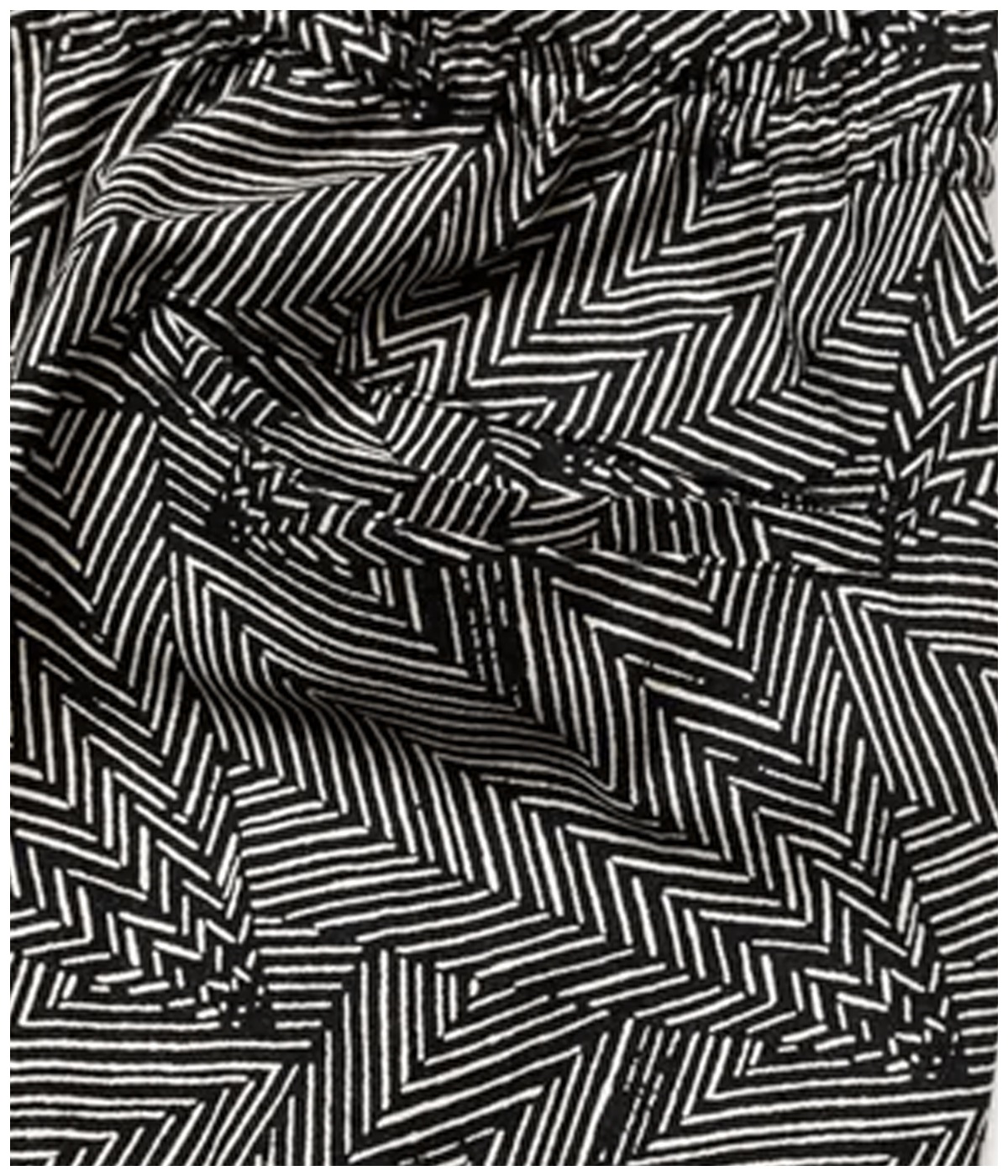 P/R GEOMETRIC PATTERN EASY TROUSERS【BLACK】