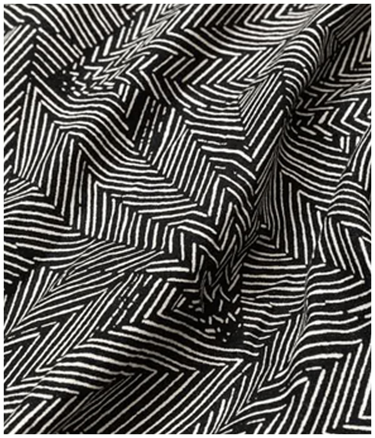 P/R GEOMETRIC PATTERN EASY TROUSERS【BLACK】