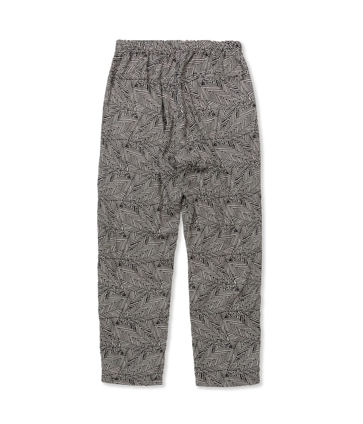 P/R GEOMETRIC PATTERN EASY TROUSERS【BLACK】