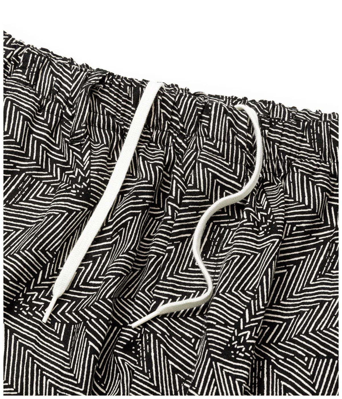 P/R GEOMETRIC PATTERN EASY TROUSERS【BLACK】