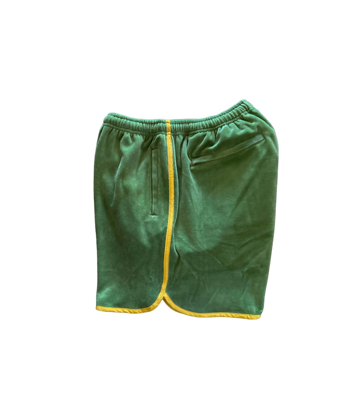 VELOUR ATHLETIC SHORTS【GREEN×YELLOW】｜exodus brand™｜MELTING POT