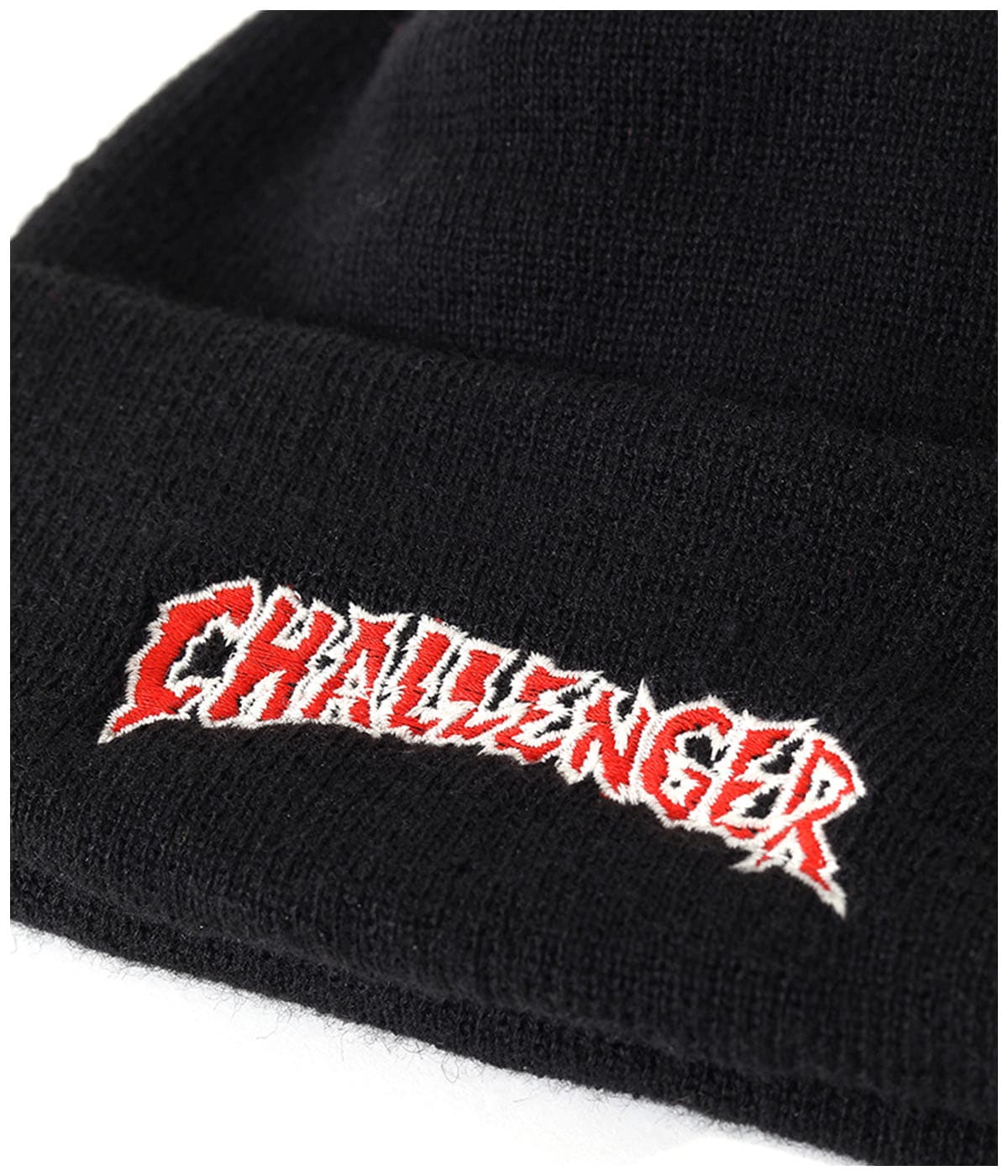 CRUSH LOGO KNIT CAP【BLACK】｜CHALLENGER｜MELTING POT（正規取扱店
