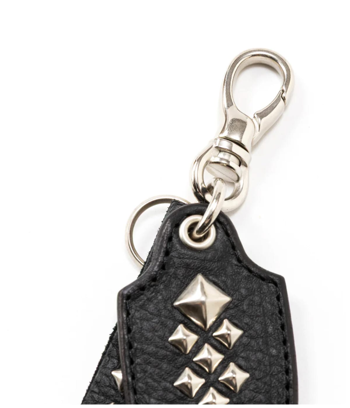STUDS LEATHER LONG KEY RING【BLACK】｜CALEE｜MELTING POT（正規取扱