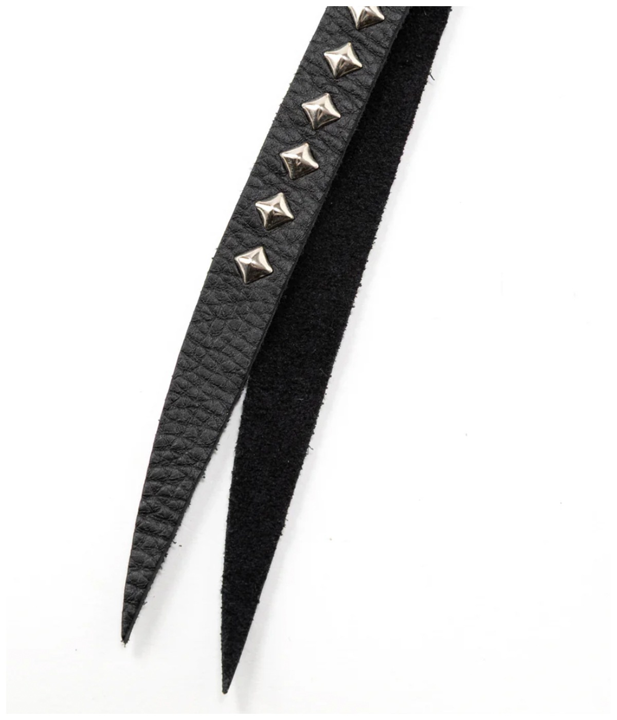 STUDS LEATHER LONG KEY RING【BLACK】｜CALEE｜MELTING POT（正規取扱
