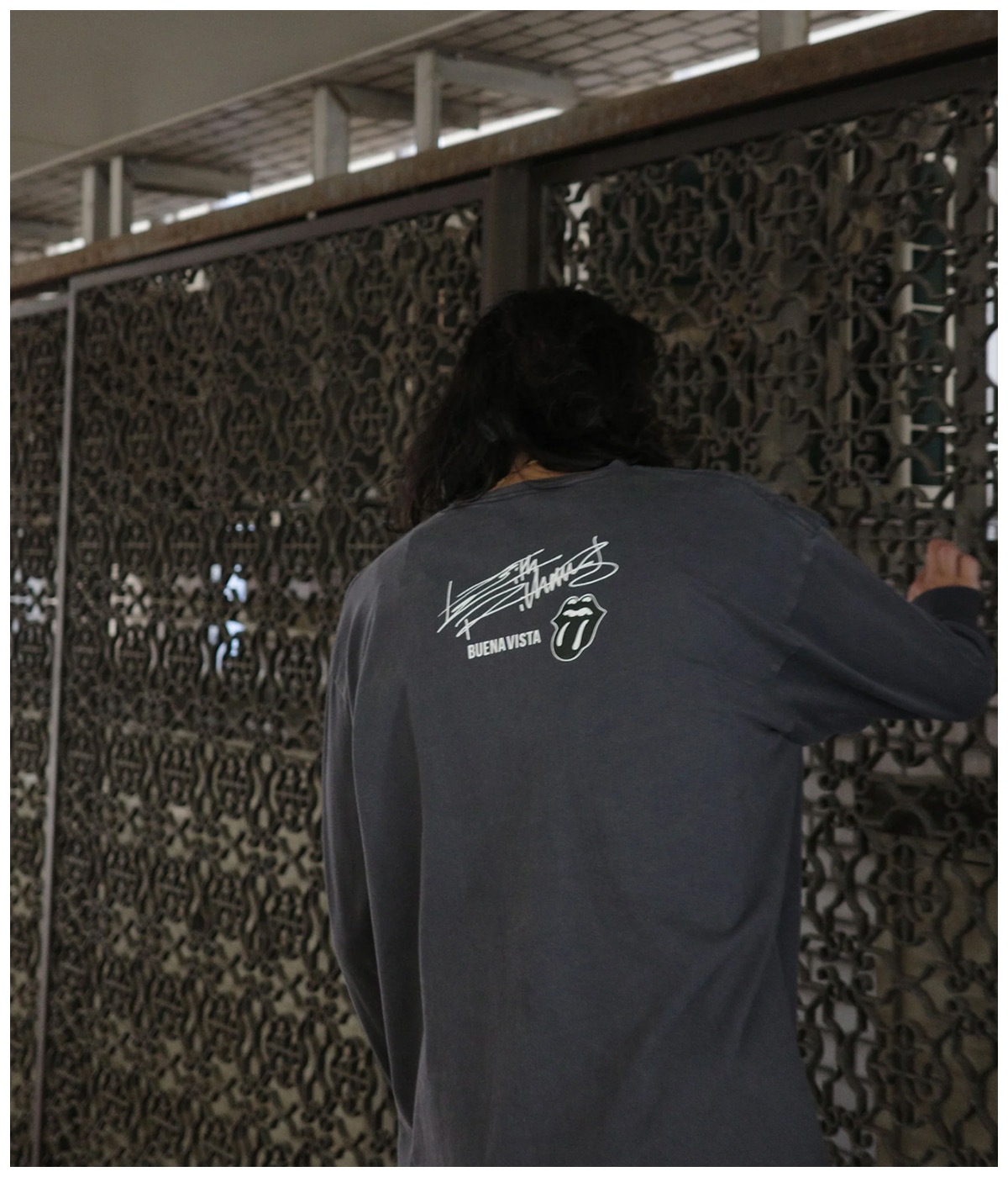 Keith Richards pigment L/S tee【BLACK】｜BUENA VISTA｜MELTING POT