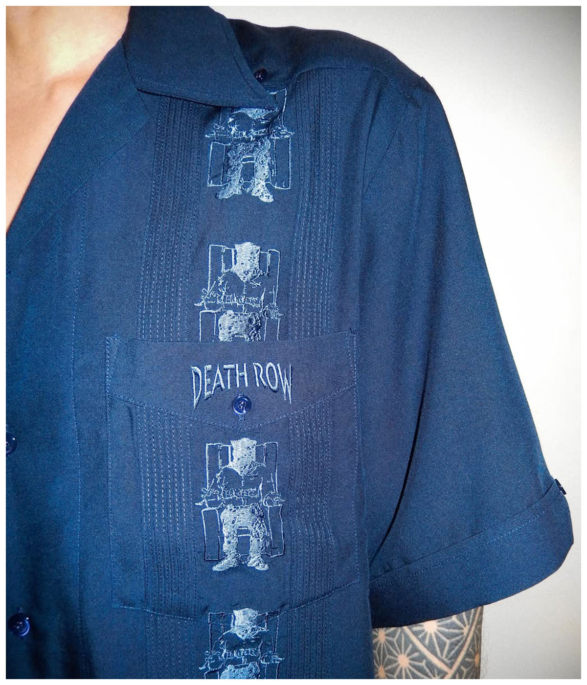 DEATH ROW RECORDS / CUBA SHIRT【NAVY】