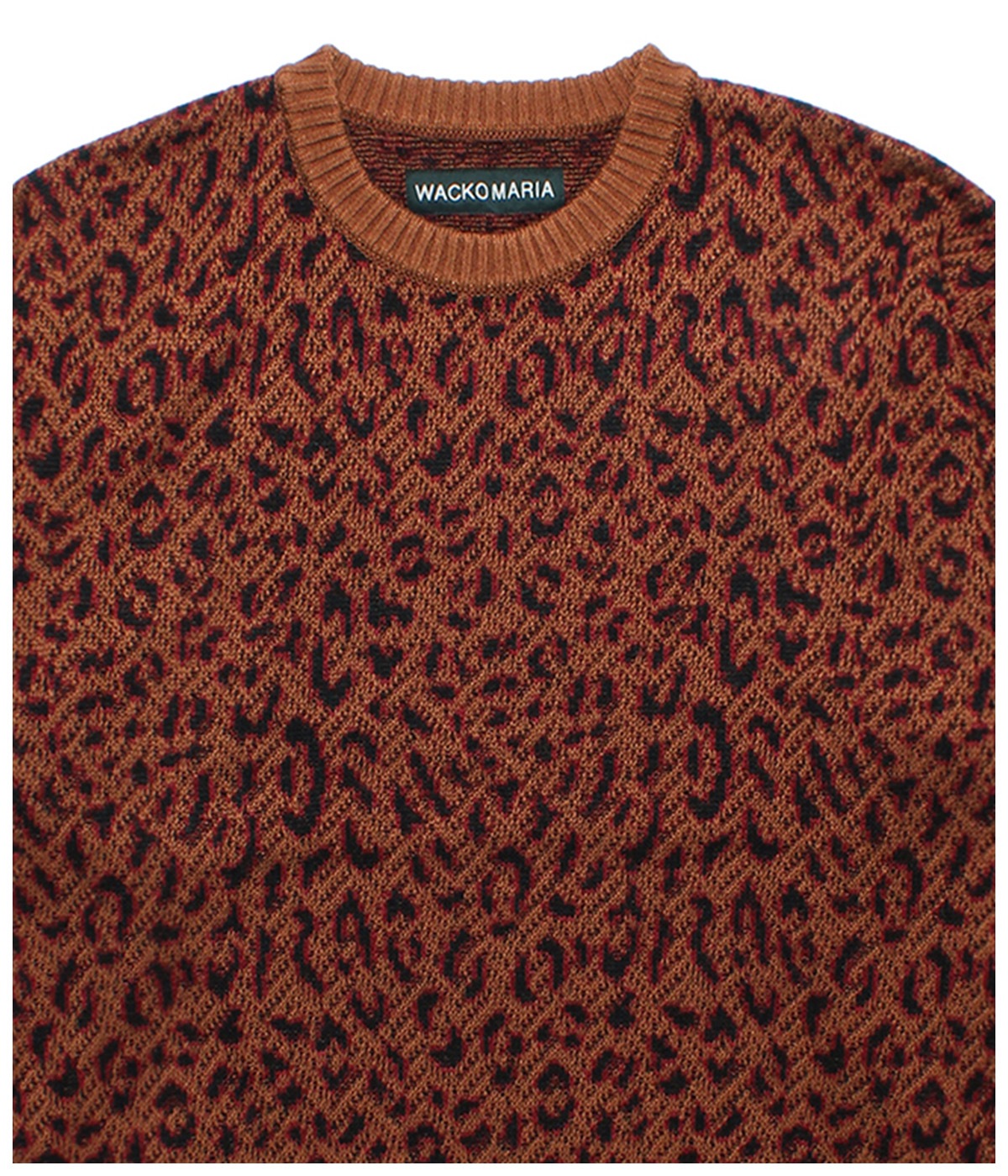LEOPARD JACQUARD KNIT SWEATER【BROWN】｜WACKO MARIA｜MELTING POT