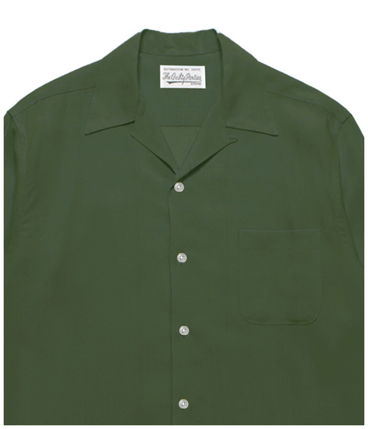 50'S OPEN COLLAR SHIRT L/S (TYPE-1)【GREEN】｜WACKO MARIA｜MELTING