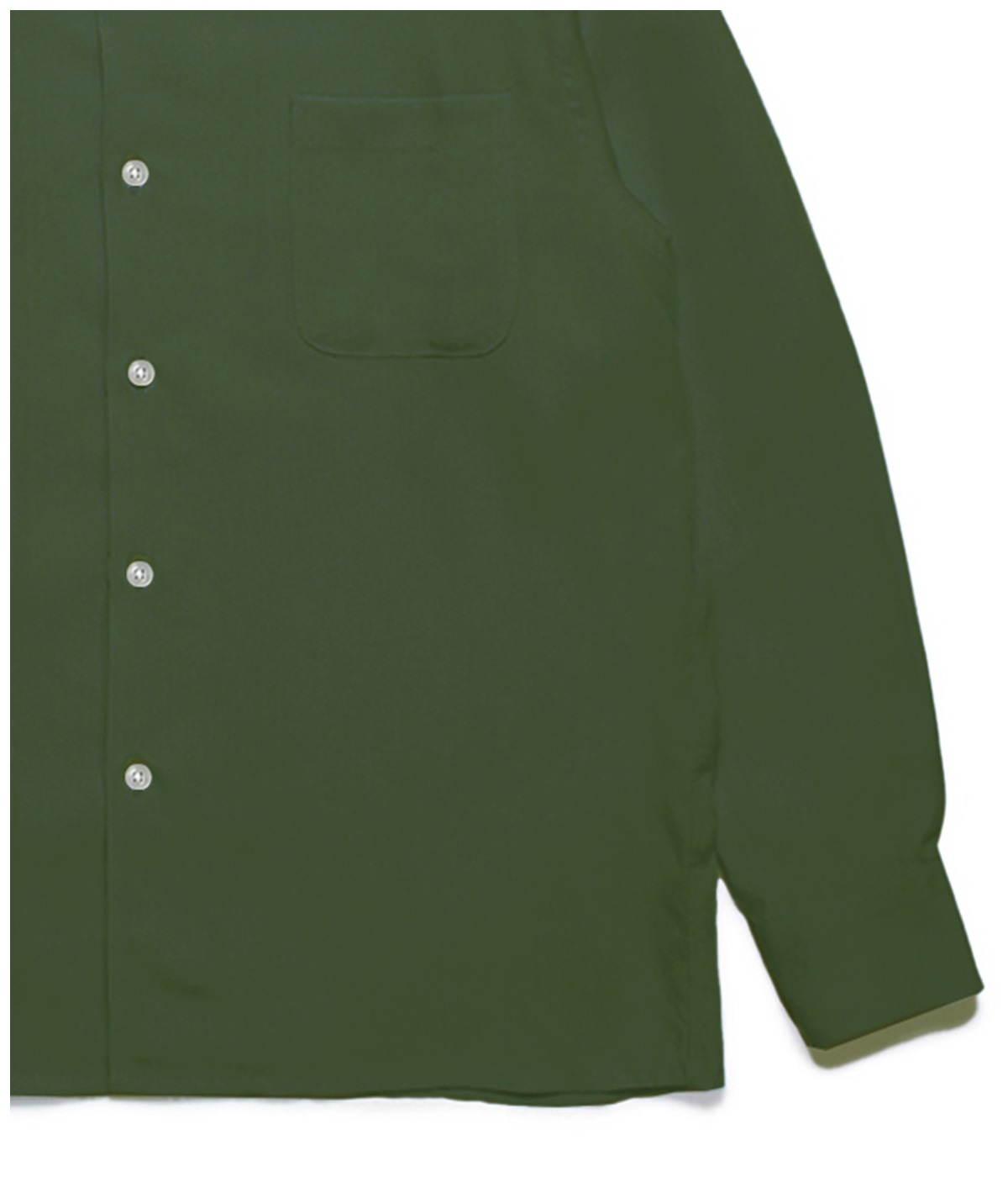 50'S OPEN COLLAR SHIRT L/S (TYPE-1)【GREEN】｜WACKO MARIA