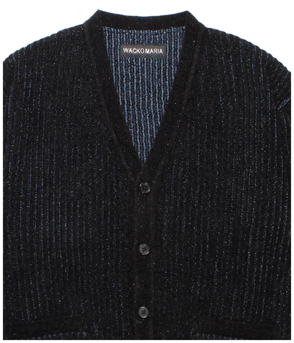 GLITTER KNIT CARDIGAN【BLACK-BLUE】