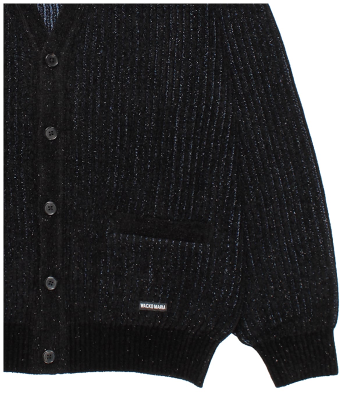 GLITTER KNIT CARDIGAN【BLACK-BLUE】