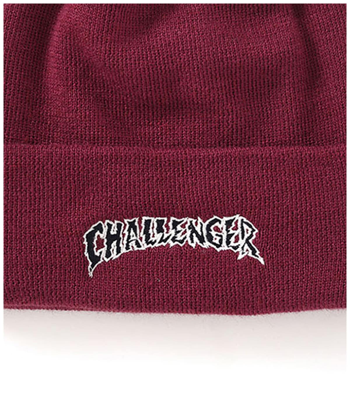 CRUSH LOGO KNIT CAP【BURGUNDY】｜CHALLENGER｜MELTING POT（正規取扱