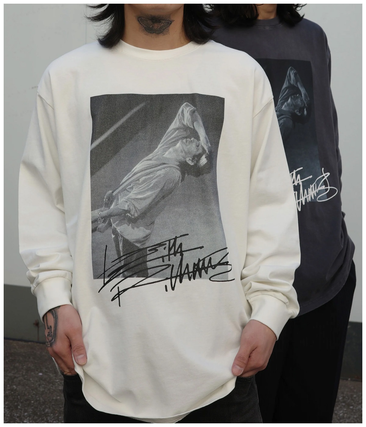 Keith Richards pigment L/S tee【WHITE】｜BUENA VISTA｜MELTING POT