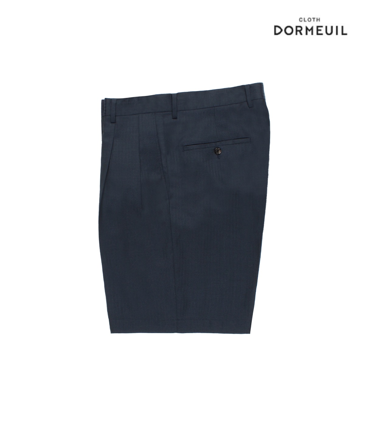 DORMEUIL / DOUBLE PLEATED SHORT TROUSERS (TYPE-7)【NAVY】｜WACKO
