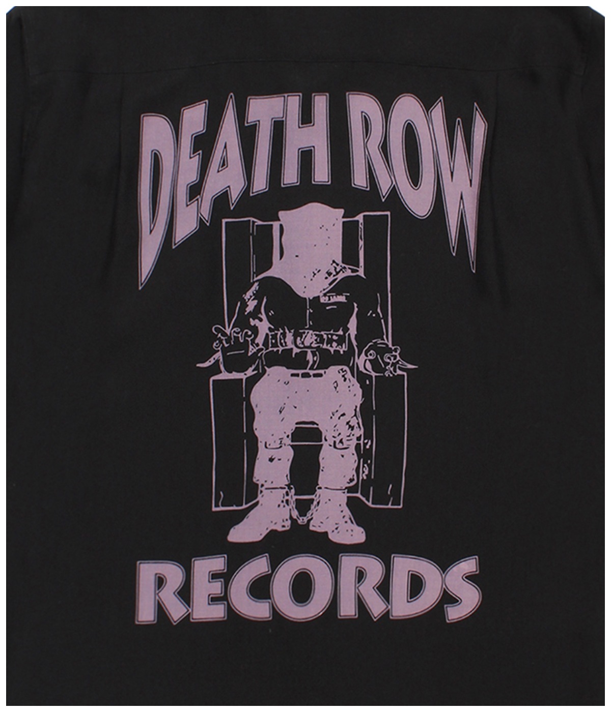 DEATH ROW RECORDS / 50'S OPEN COLLAR SHIRT【BLACK-PURPLE】｜WACKO