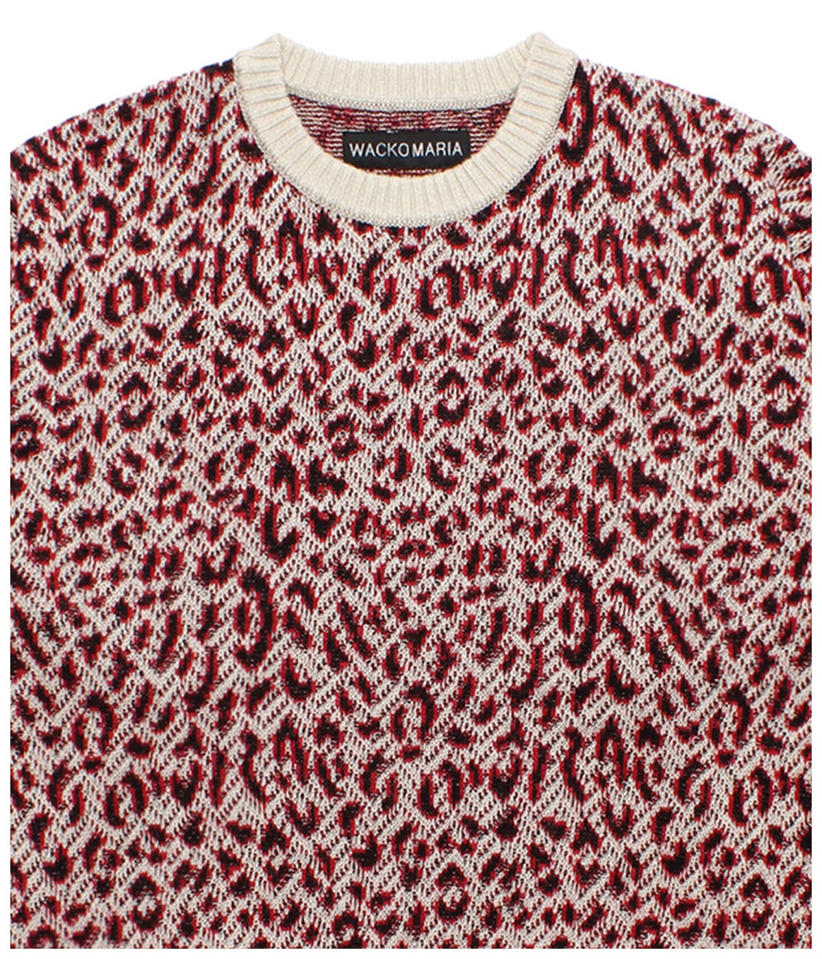 LEOPARD JACQUARD KNIT SWEATER【WHITE】｜WACKO MARIA｜MELTING POT