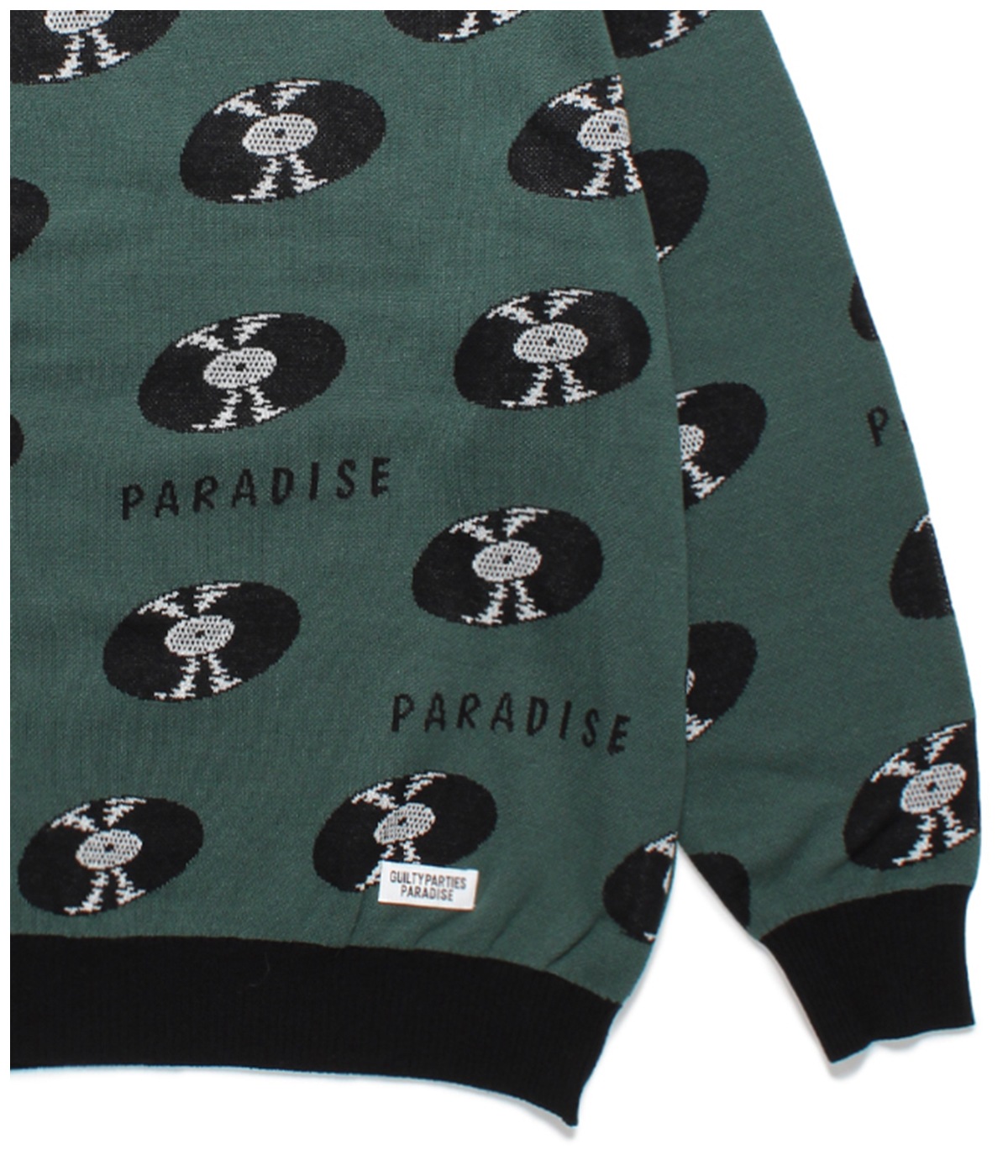 WACKOMARIA RECORDS JACQUARD SWEATER グレー WACKOMARIA RECORDS JACQUARD SWEATER グレー