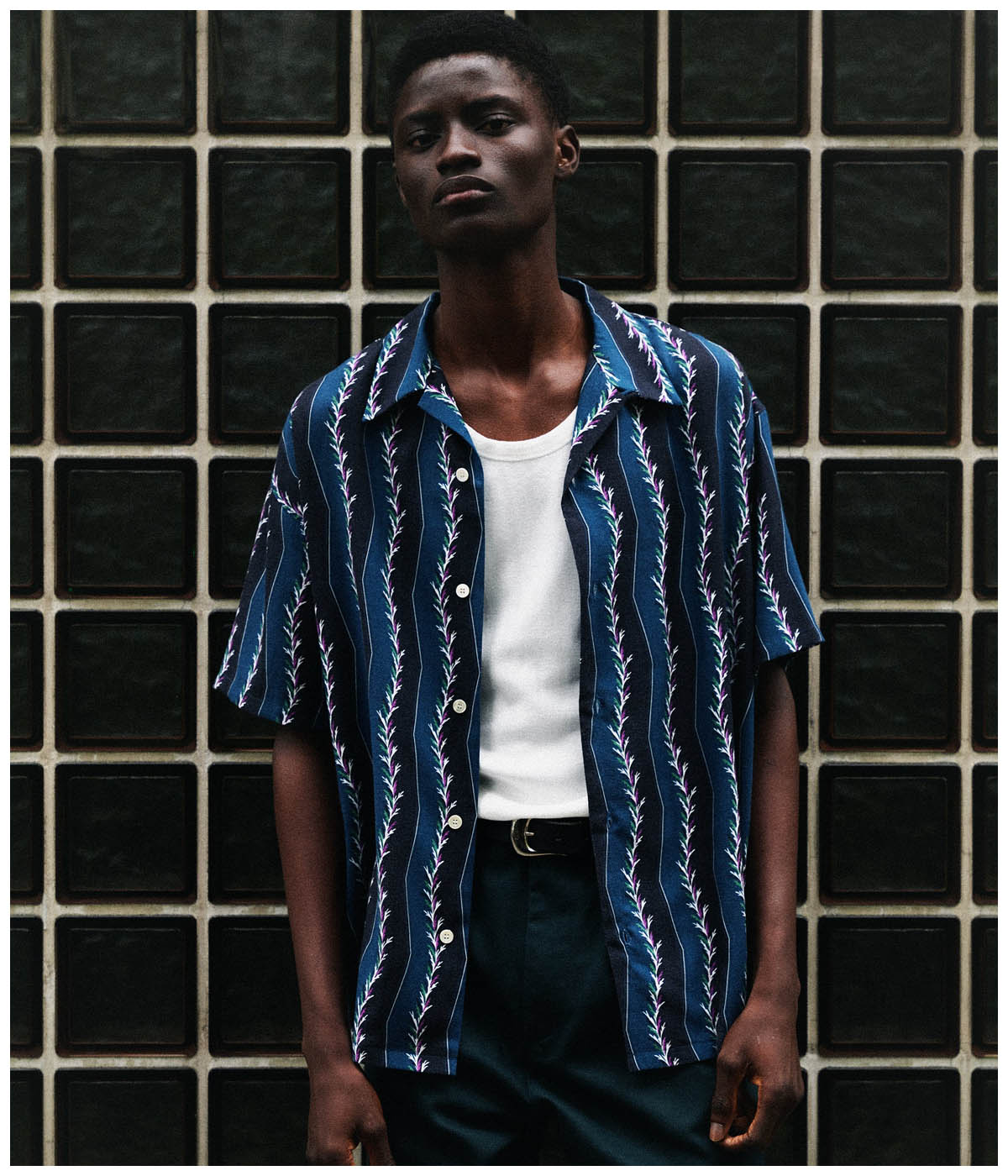 R/P ZIGZAG STRIPE SHIRT【NAVY】