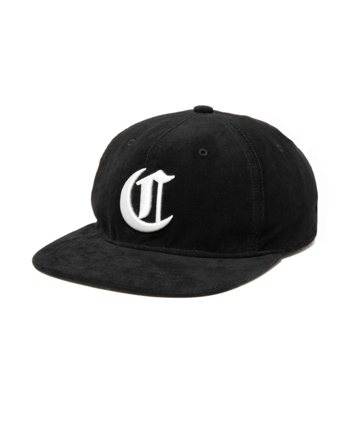 Corduroy 6 Panel Cap【BLACK×WHITE】