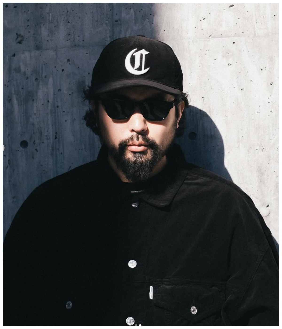 Corduroy 6 Panel Cap【BLACK×WHITE】
