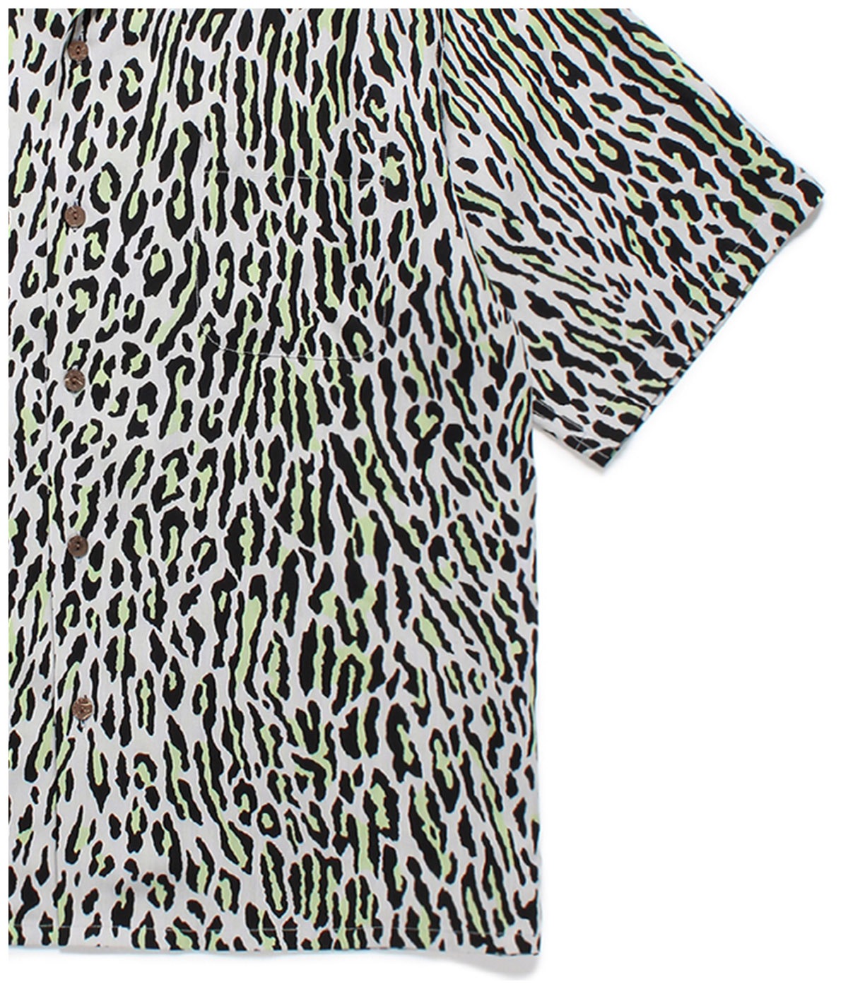 LEOPARD HAWAIIAN SHIRT (TYPE-6)【GRAY】