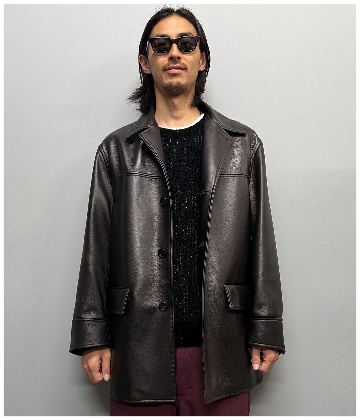 GLITTER KNIT SWEATER【BLACK-BLUE】