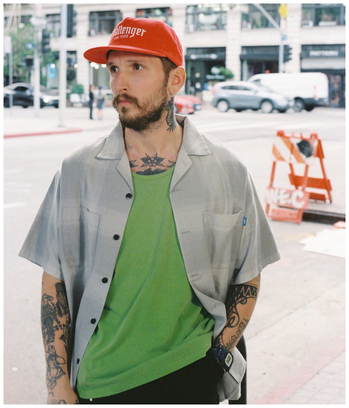 SHADOW CHECK SHIRT【GRAY】｜CHALLENGER｜MELTING POT（正規取扱店