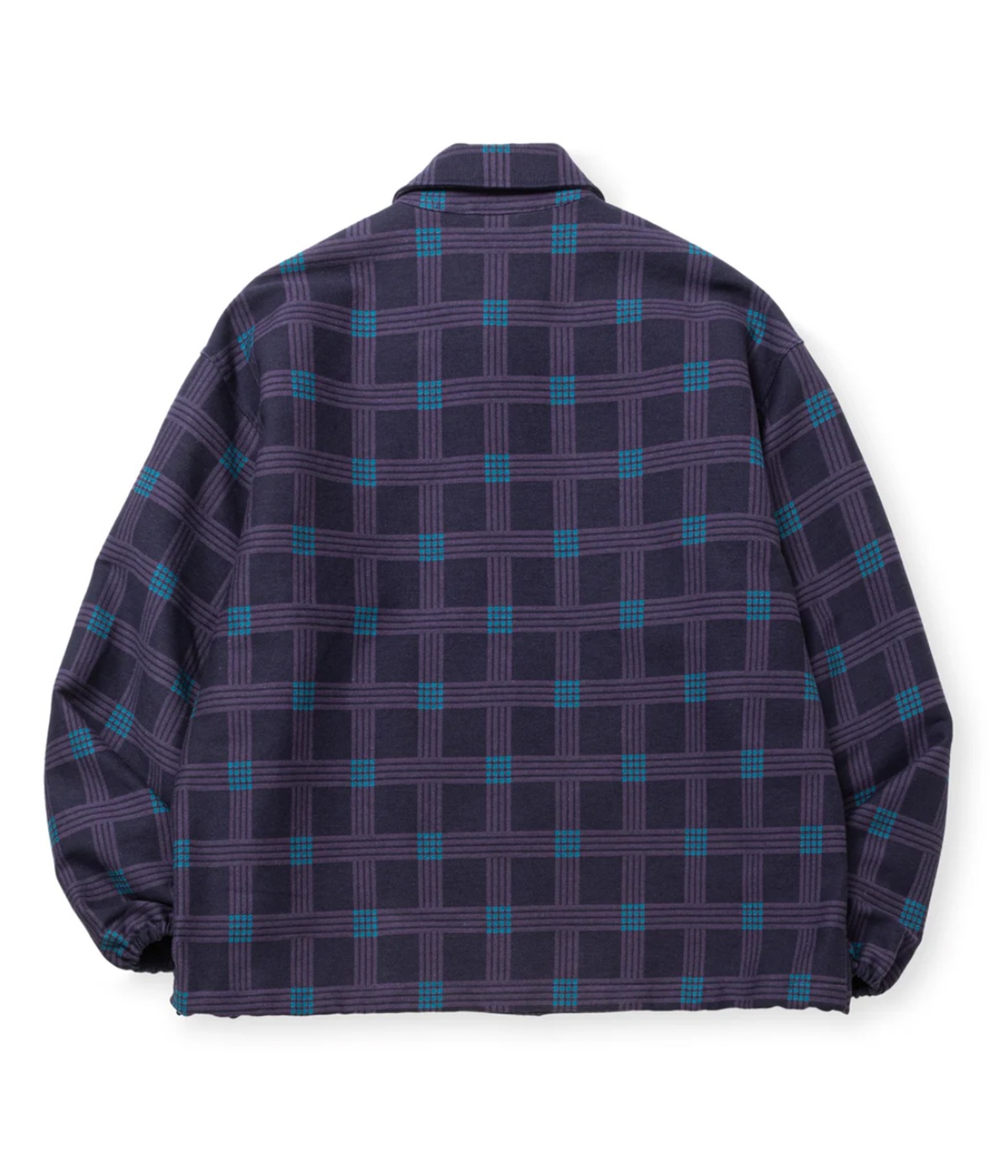 BOX CHECK OVER SIZE COACH JACKET【DARK PURPLE】