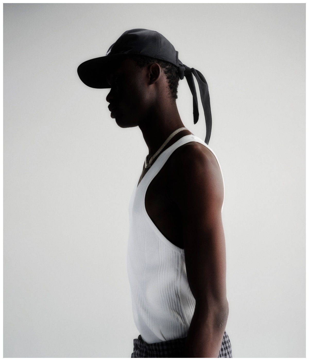 Comfort Merino Saxony ６Panel Tie Cap【BLACK×WHITE】