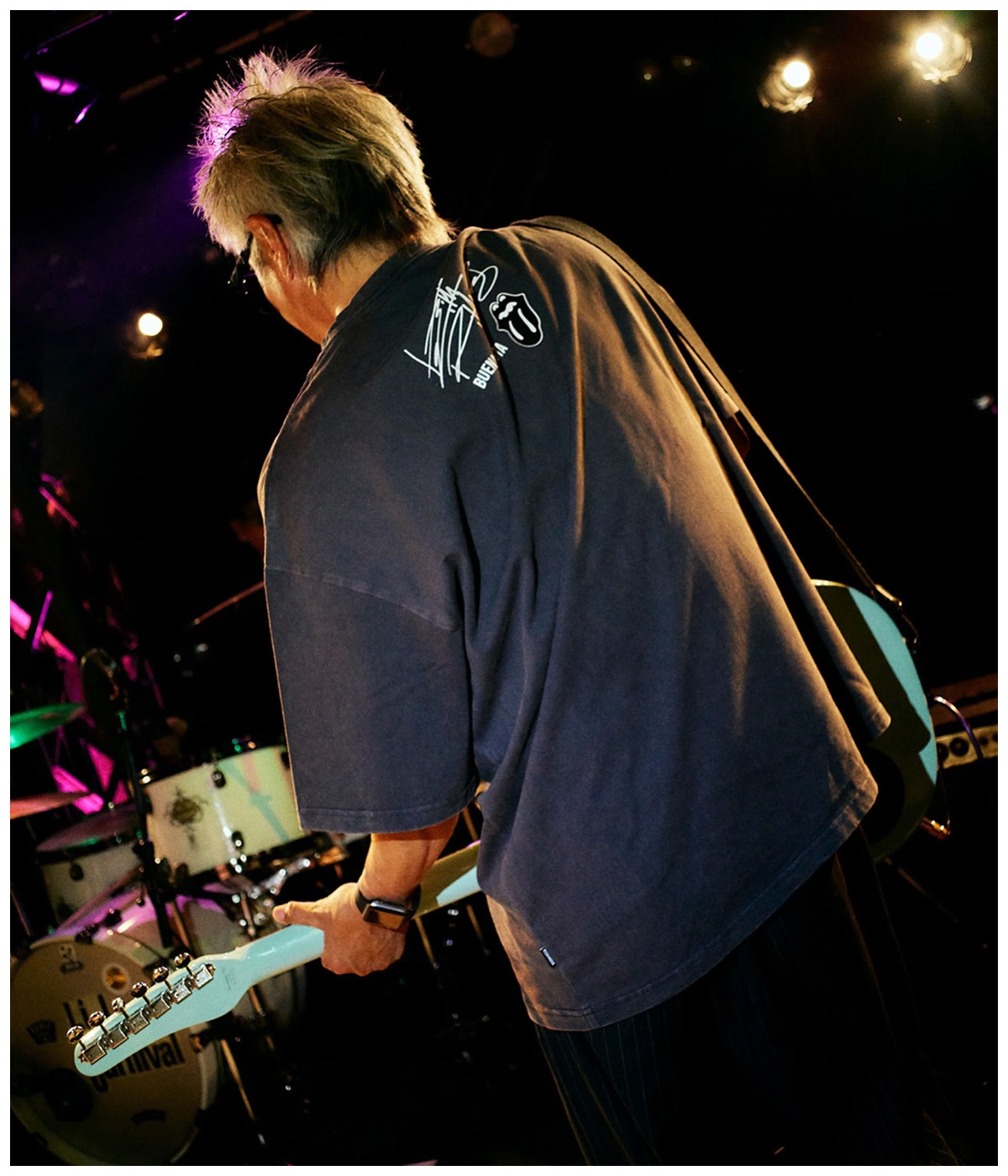 Keith Richards pigment tee【BLACK】｜BUENA VISTA｜MELTING POT