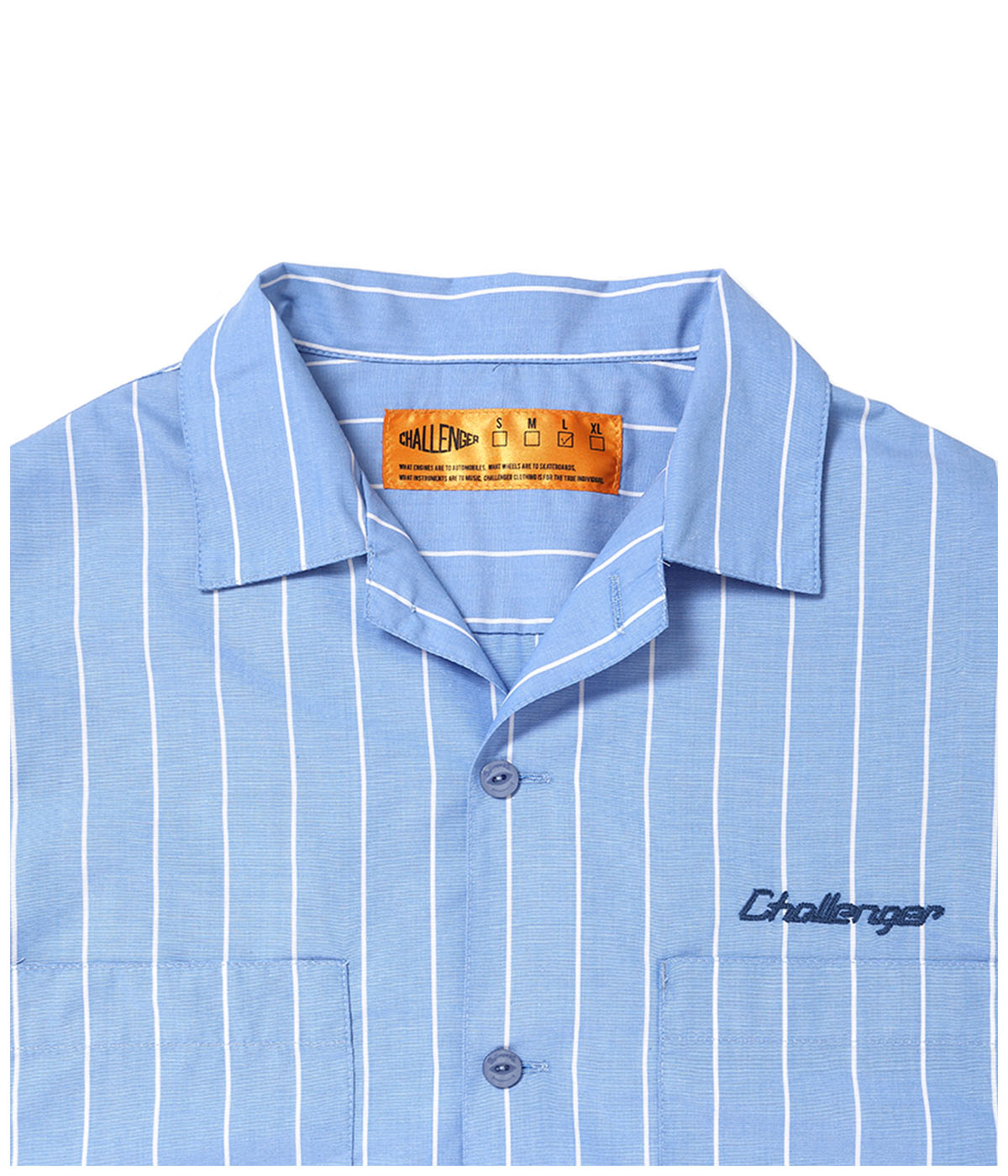 STRIPE MECHANIC SHIRTS【LT BLUE】