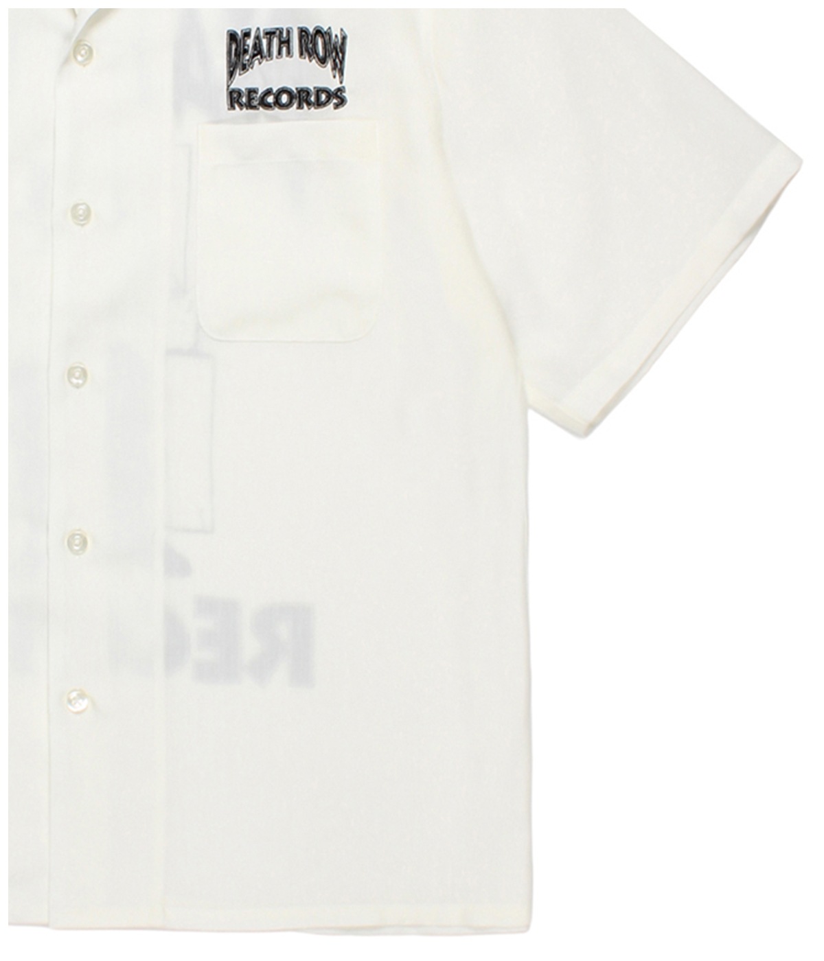 DEATH ROW RECORDS / 50'S OPEN COLLAR SHIRT【WHITE】｜SHIRT