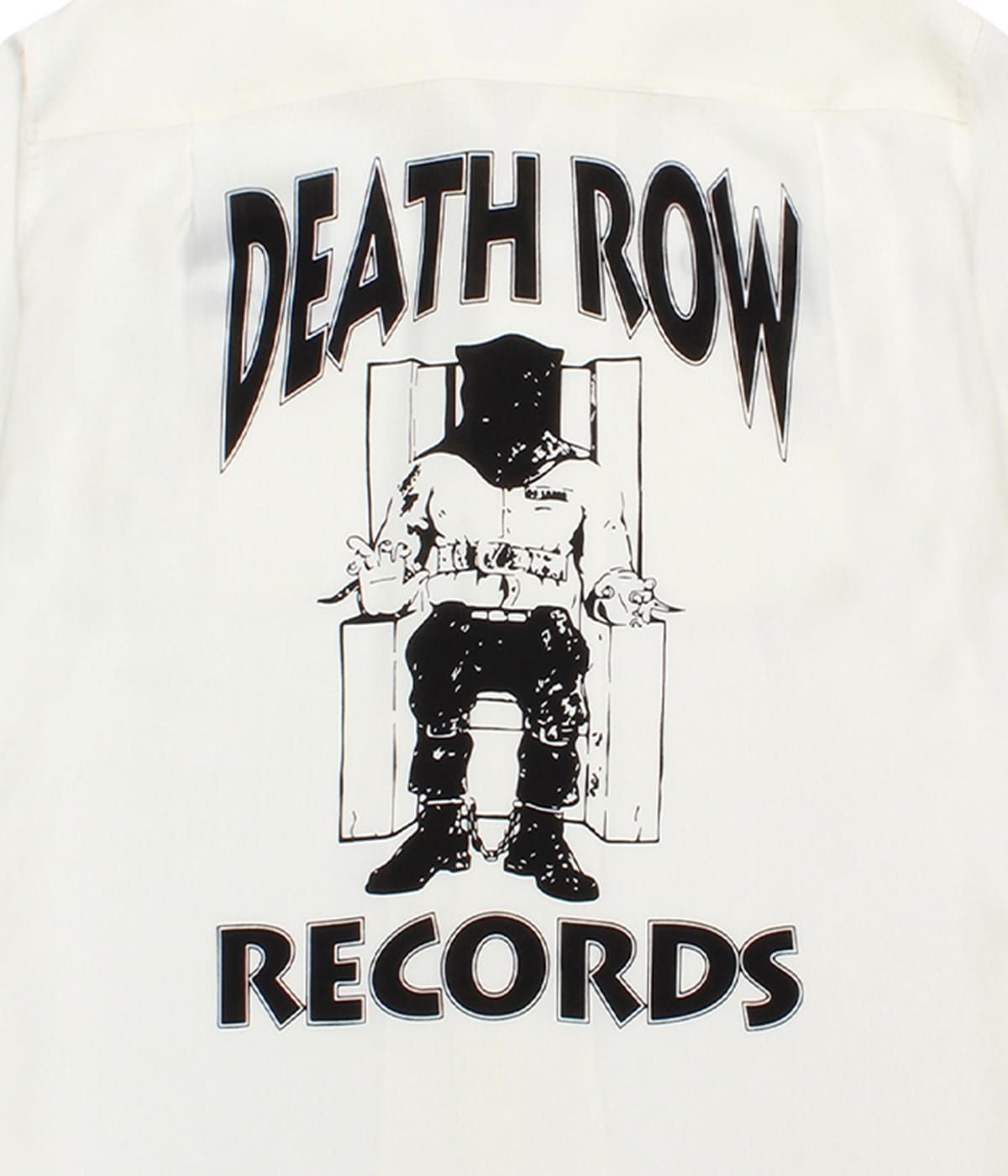 DEATH ROW RECORDS / 50'S OPEN COLLAR SHIRT【WHITE】｜SHIRT