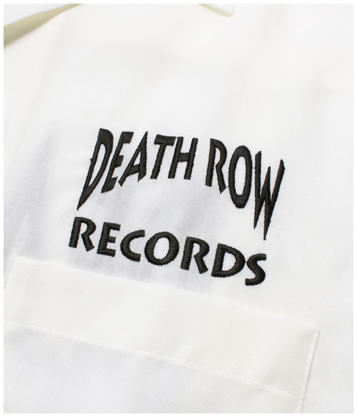 DEATH ROW RECORDS / 50'S OPEN COLLAR SHIRT【WHITE】｜SHIRT