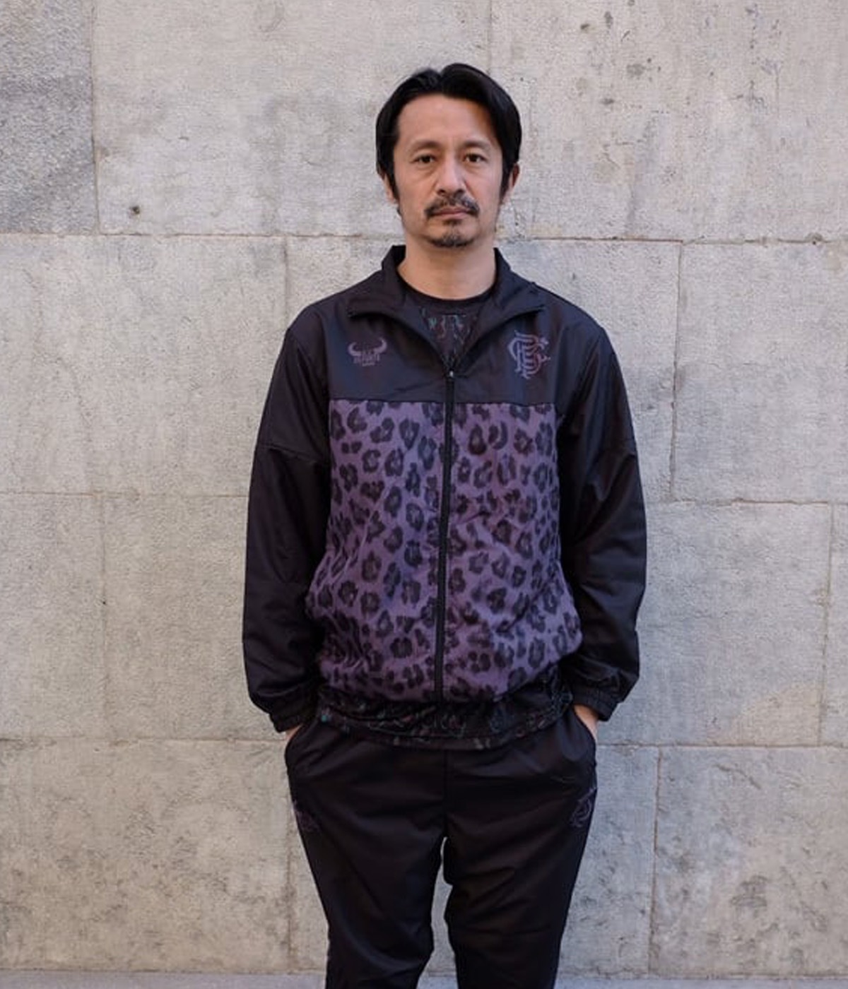BUENA VISTA DEPORTE PRINT TRACK PANTS (LEOPARD/SOLID)【MONO