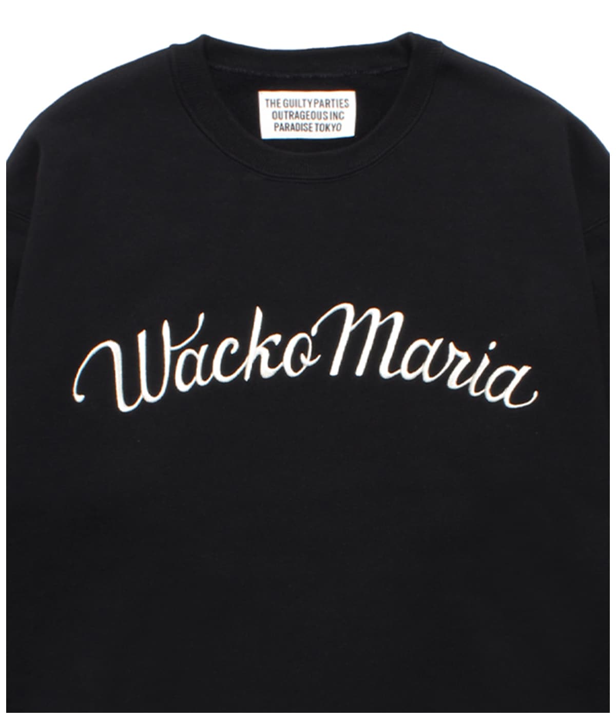 黒L【WACKOMARIA】MIDDLE SWEAT／新品タグ付／送料込 MIDDLE WEIGHT SWEAT SHIRT (TYPE-1)【BLACK】｜WACKO MARIA